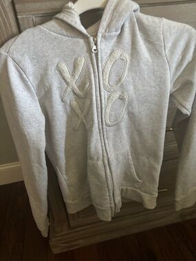 xoxo grey zip up